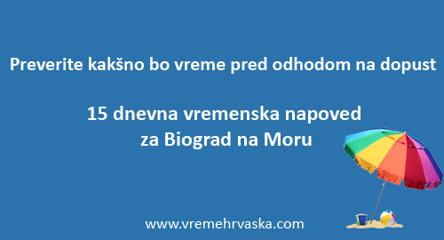 vreme biograd na moru
